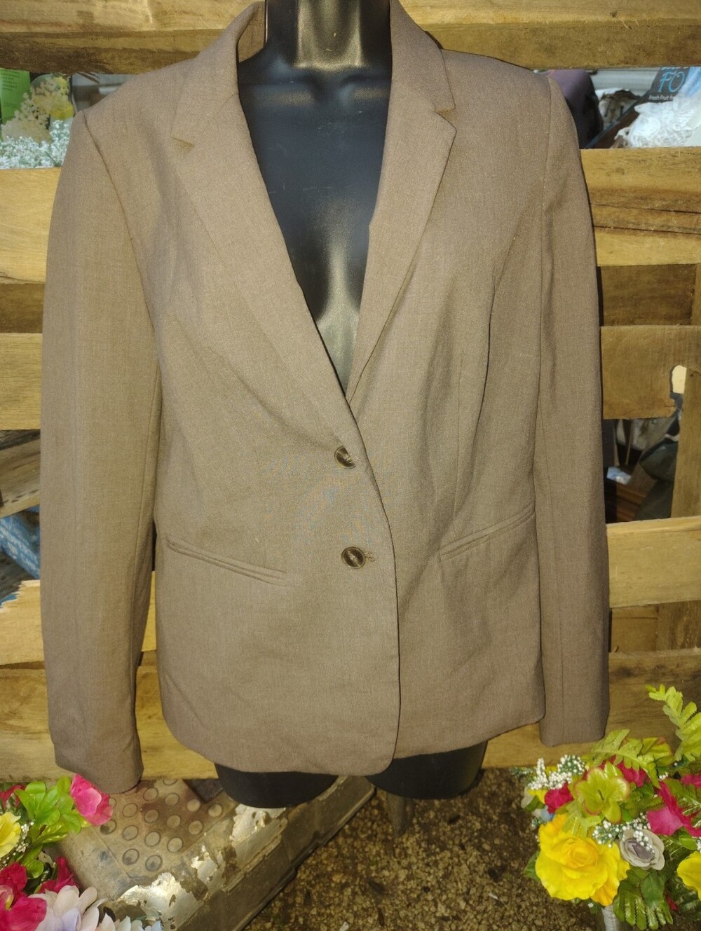 Brown Women's Blazer Jacket By Limited Collection Size 8